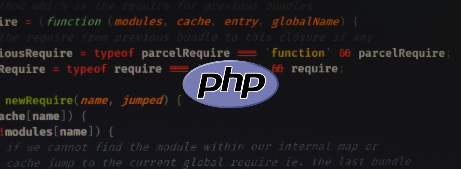 Banner image for a service page on PHP development company